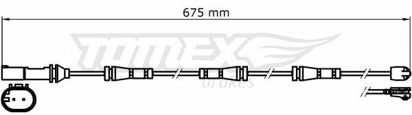 Výstražný kontakt, opotřebení obložení TOMEX Brakes